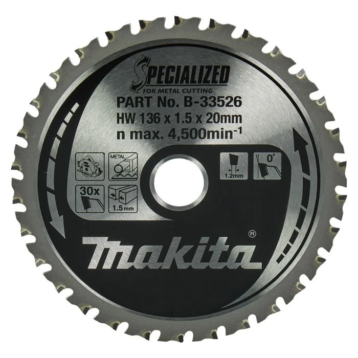 Makita B-33526 Cirkelzaagblad Zacht Staal 1 Makita B-33526 Cirkelzaagblad Zacht Staal