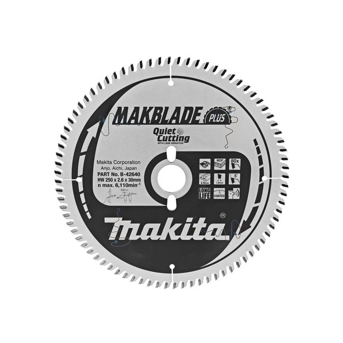 Makita B-42640 Tafelzaagblad Gemelamineerde Plaat (MDF) 2 Makita B-42640 Tafelzaagblad Gemelamineerde Plaat (MDF) - Afbeelding 2