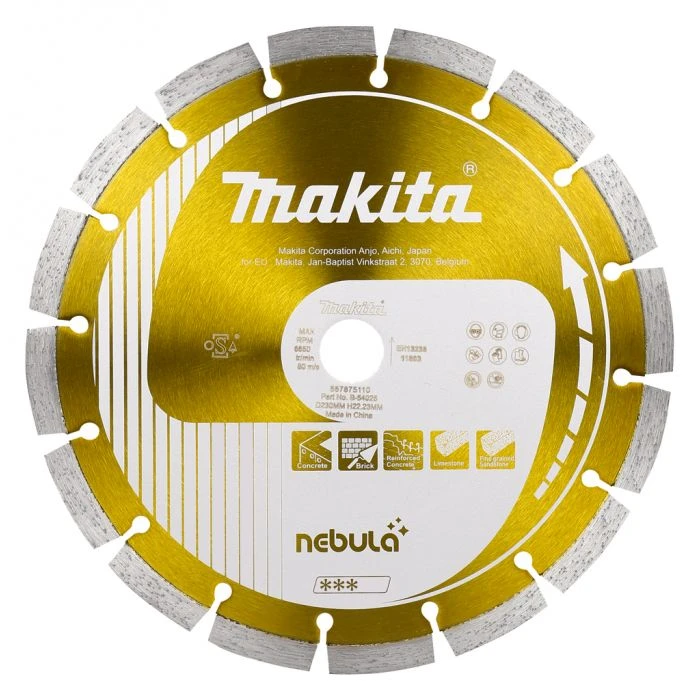 Makita B-54025 Diamantschijf 230x22,23x2,4mm Oranje 1 Makita B-54025 Diamantschijf 230x22,23x2,4mm Oranje