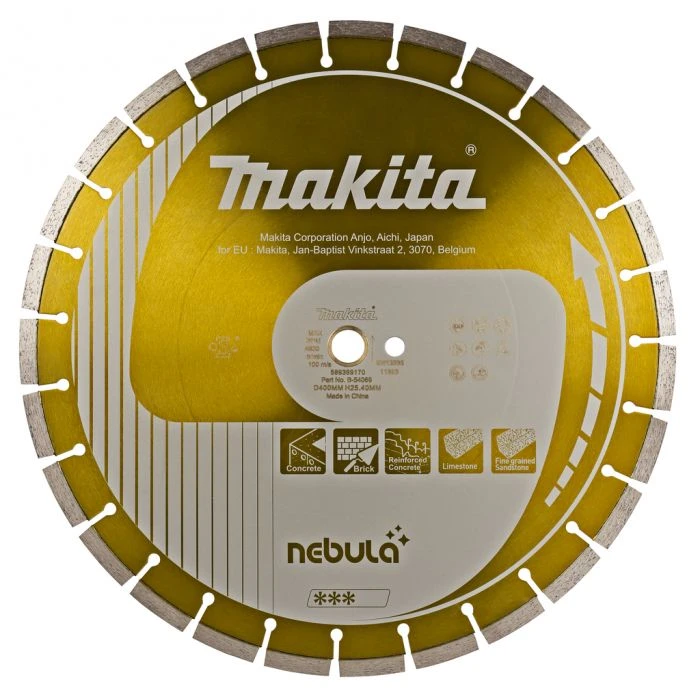 Makita B-54069 Diamantschijf 400x25,4x3,4mm Oranje 1 Makita B-54069 Diamantschijf 400x25,4x3,4mm Oranje