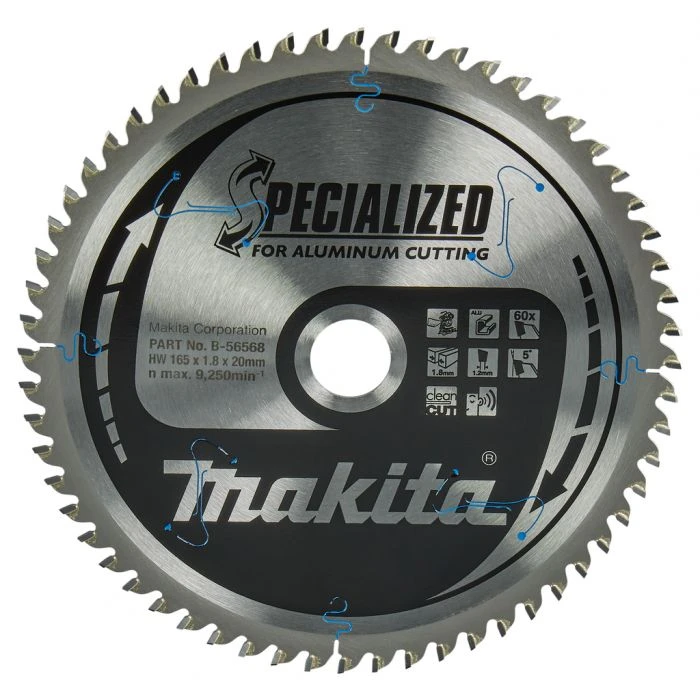Makita B-56568 Afkortzaagblad Aluminium 1 Makita B-56568 Afkortzaagblad Aluminium