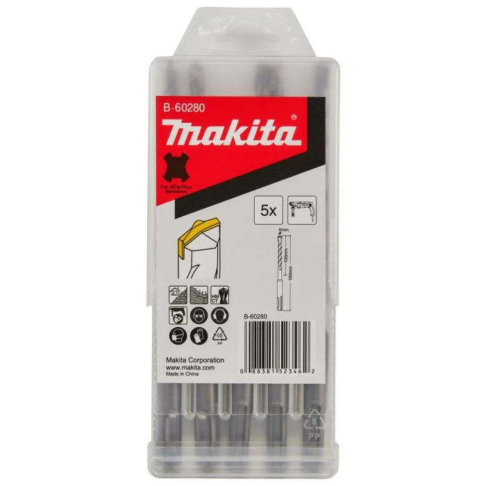 Makita B-60280 PBS: Betonboor 6x160mm 2 Makita B-60280 PBS: Betonboor 6x160mm - Afbeelding 2