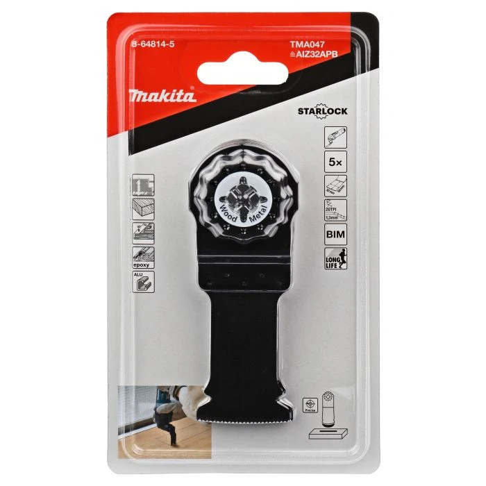 Makita B-64814-5 TMA047 Invalzaagblad 32x50mm Hout&staal (5st) 8 Makita B-64814-5 TMA047 Invalzaagblad 32x50mm Hout&staal (5st) - Afbeelding 8
