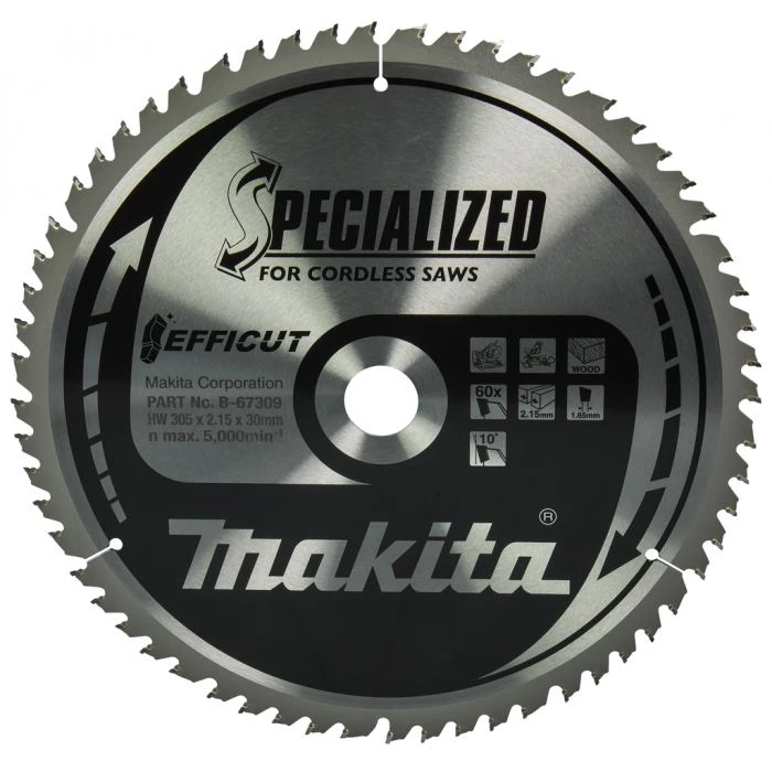 Makita B-67309 Afkortzaagblad Hout 2 Makita B-67309 Afkortzaagblad Hout - Afbeelding 2