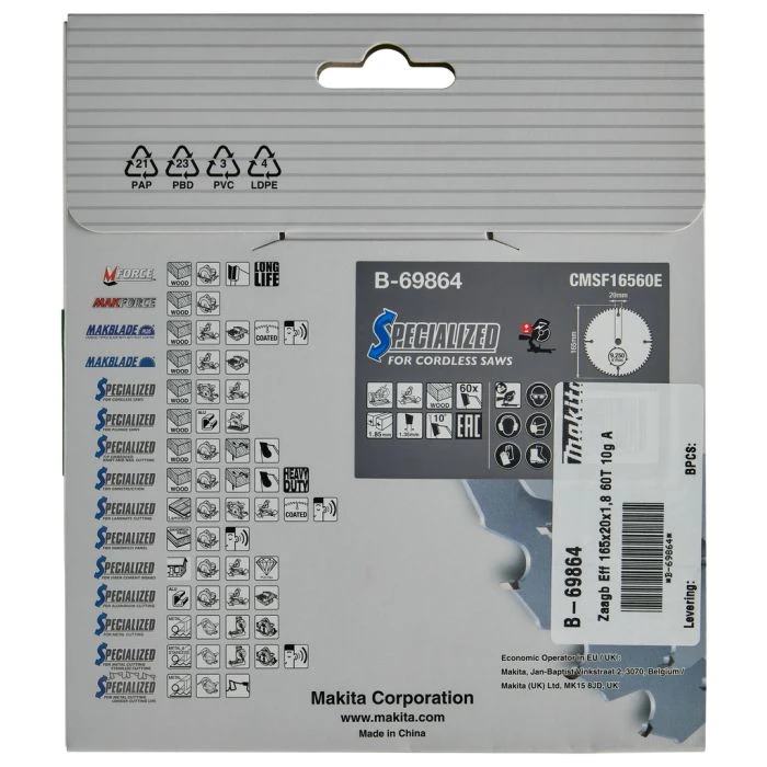 Makita B-69864 Afkortzaagblad Hout 4 Makita B-69864 Afkortzaagblad Hout - Afbeelding 4