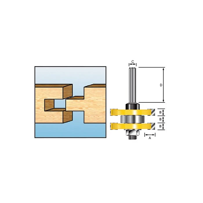 Makita D-12011 Groef/veerfrees+lag S8 2 Makita D-12011 Groef/veerfrees+lag S8 - Afbeelding 2