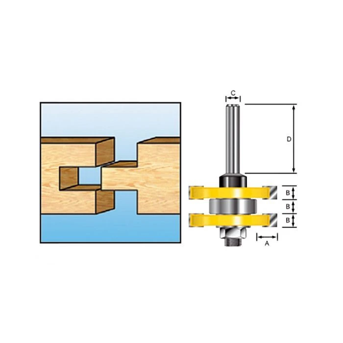 Makita D-12027 Groef/veerfrees+lag S12 6 Makita D-12027 Groef/veerfrees+lag S12 - Afbeelding 6