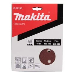 Makita D-77235 Schuurschijf 150mm Red Velcro -Exporteren Snij Kracht Winkel d 77235 c1n1 1