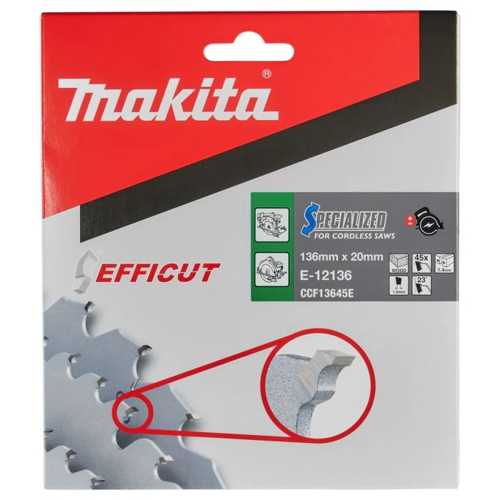 Makita E-12136 Cirkelzaagblad Hout 7 Makita E-12136 Cirkelzaagblad Hout - Afbeelding 7