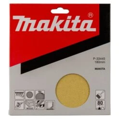 Makita P-33445 Schuurschijf 180mm K80 Yellow Velcro 11 Makita P-33445 Schuurschijf 180mm K80 Yellow Velcro -Exporteren Snij Kracht Winkel p 33445 c1n1